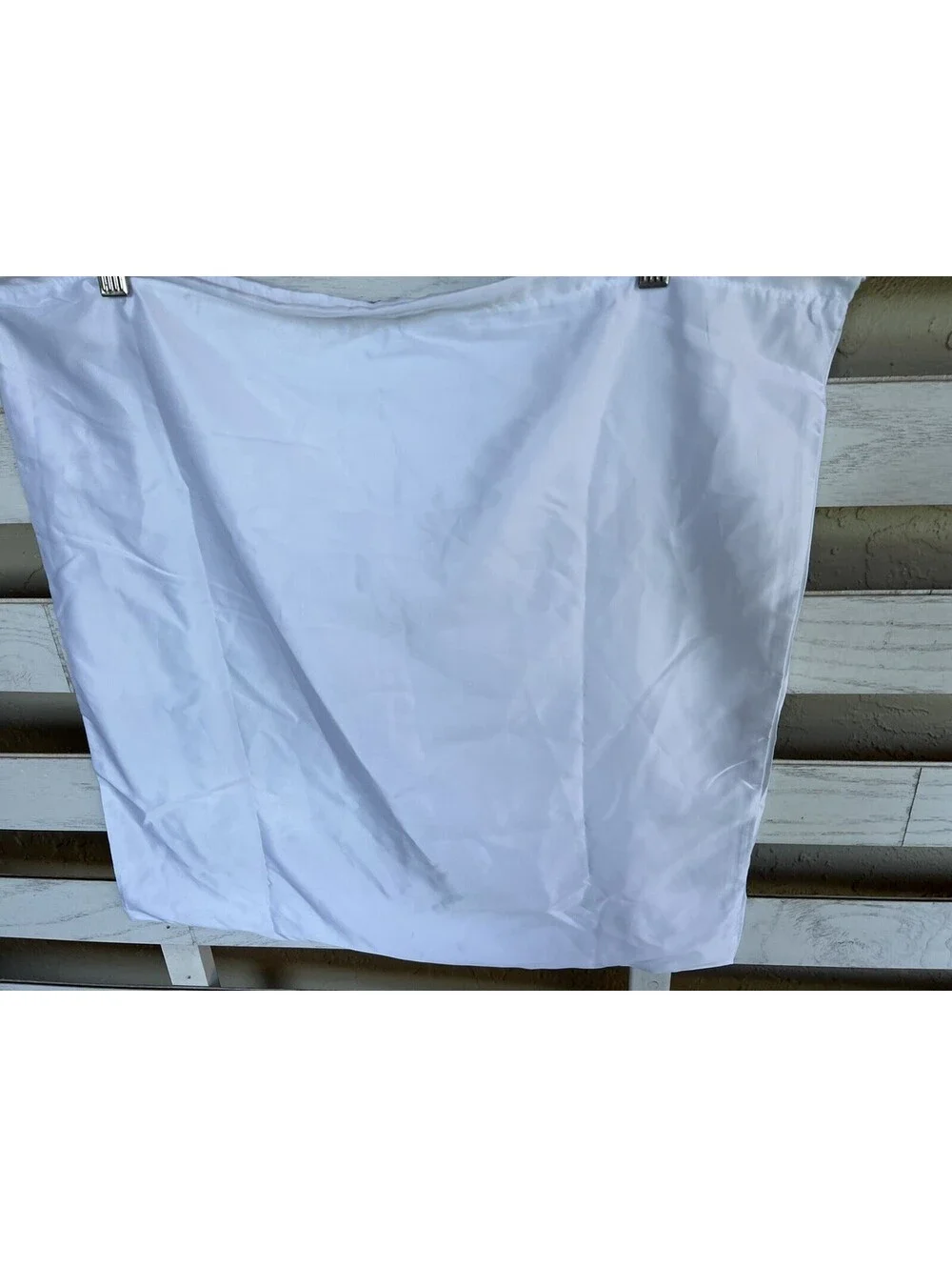 Michael Kors Large 18.5X18” Logo White Satin Drawstring Cover Dust Bag.